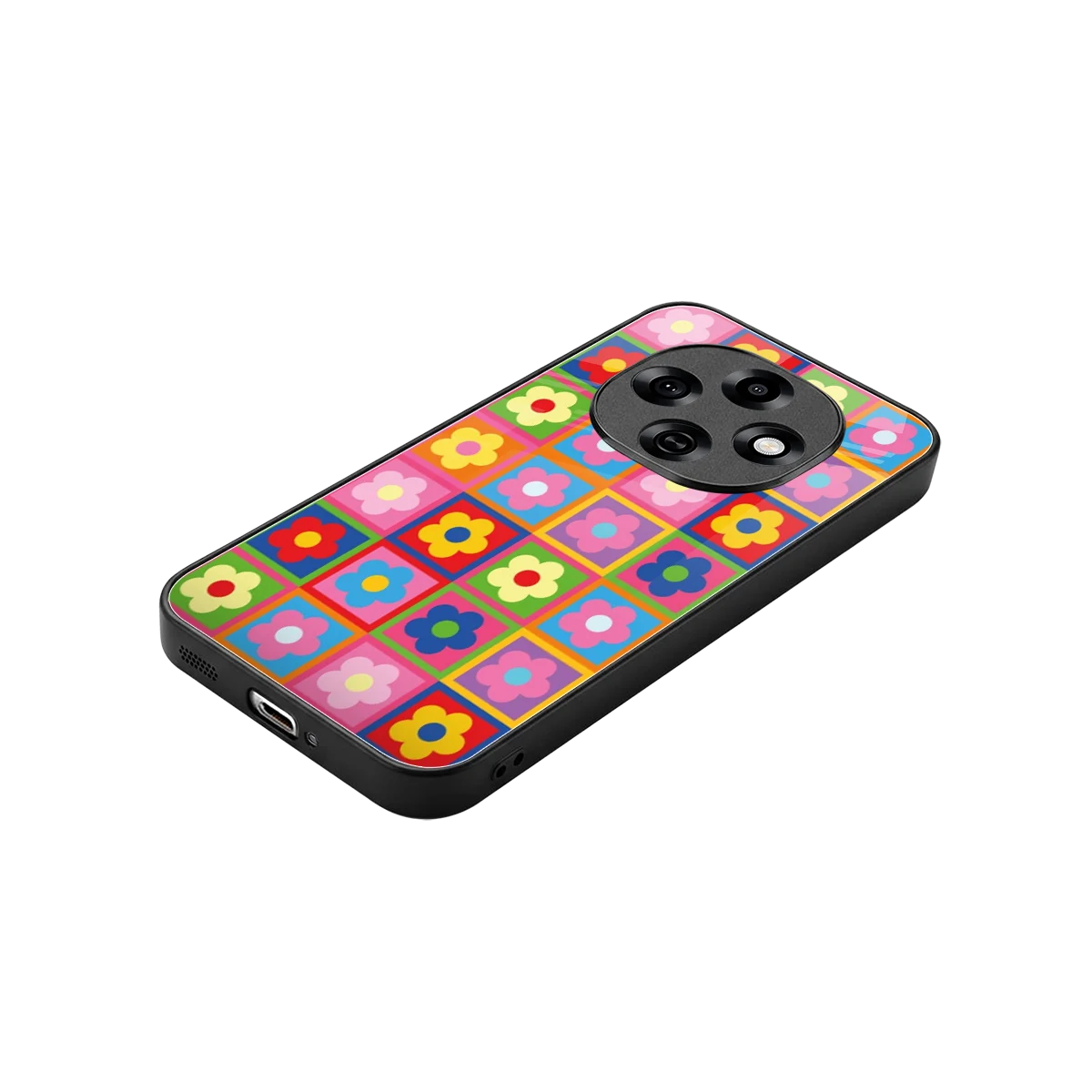 Blossom Harmony stylish phone case for oppo f31 pro 5g | glossy glass and slim fit