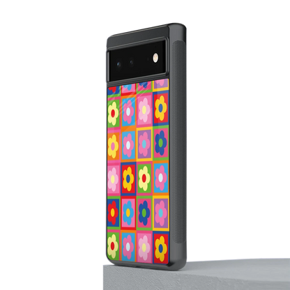 Blossom Harmony stylish phone case for google pixel 6a | glossy glass and slim fit