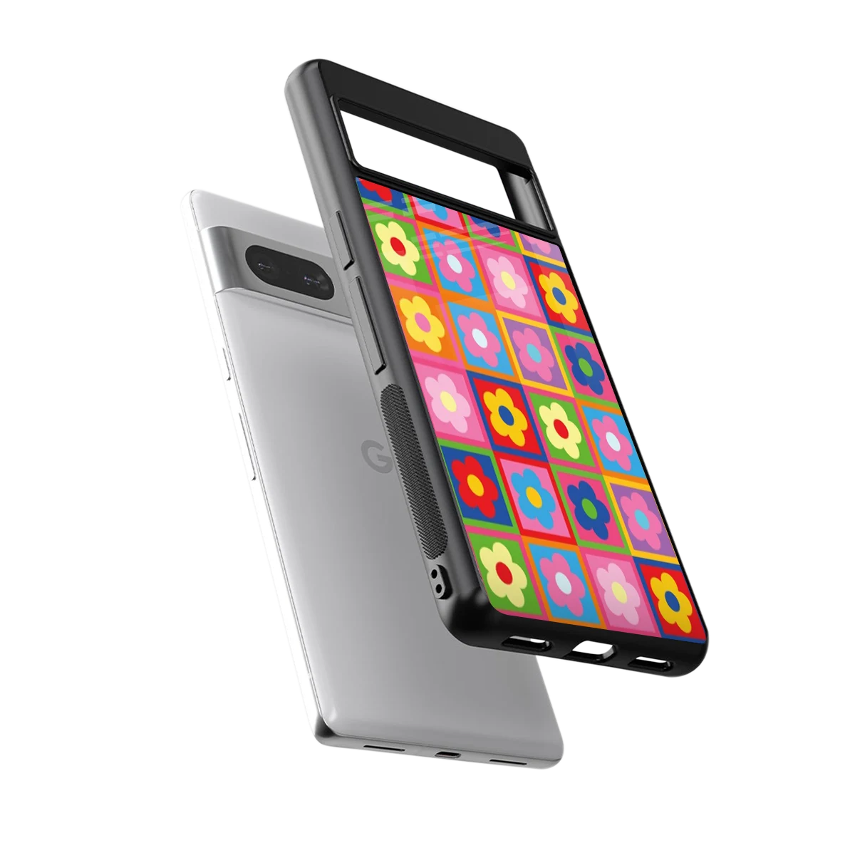 Blossom Harmony sleek google pixel 7a cover with tempered glass back and TPU edges