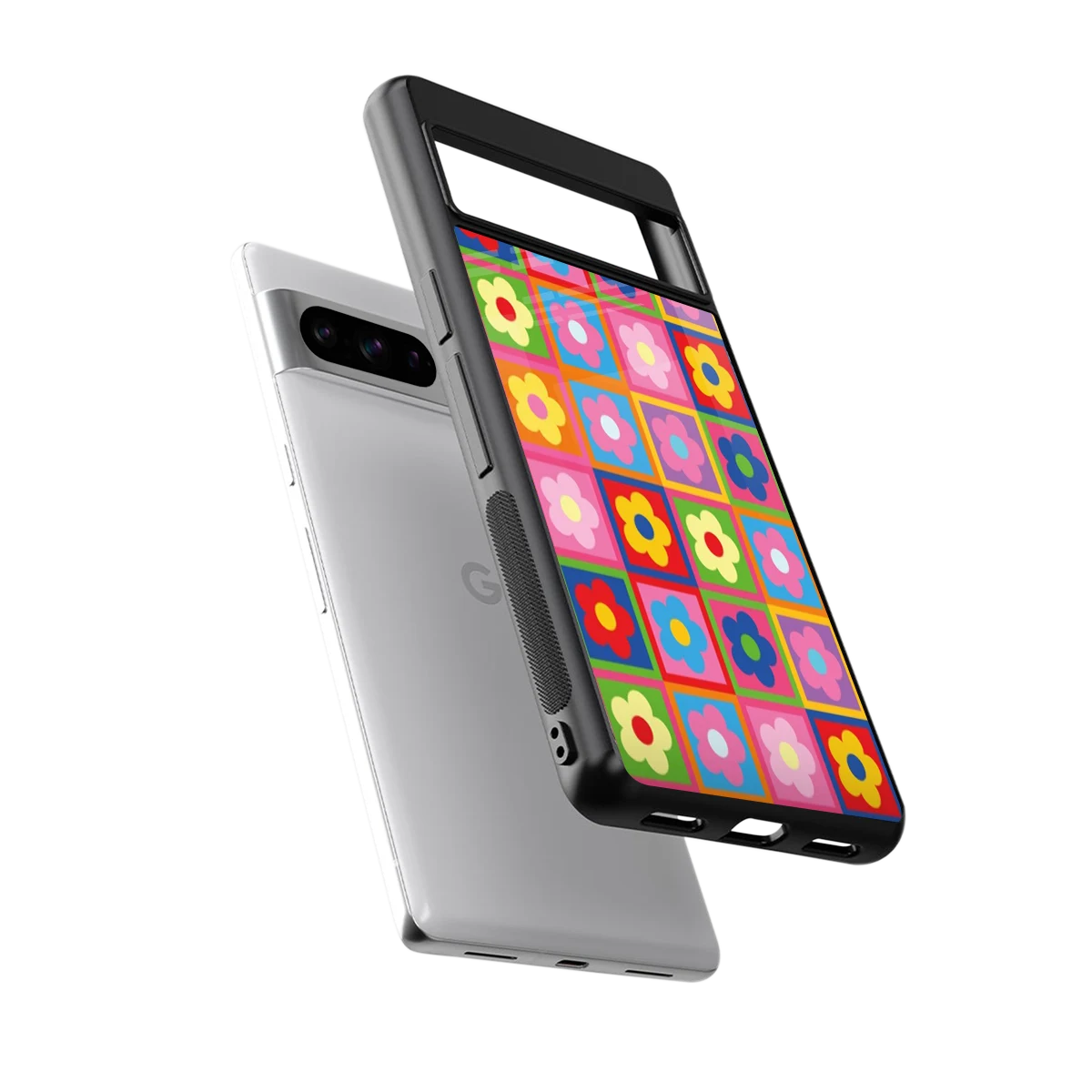 Blossom Harmony sleek google pixel 8 pro cover with tempered glass back and TPU edges