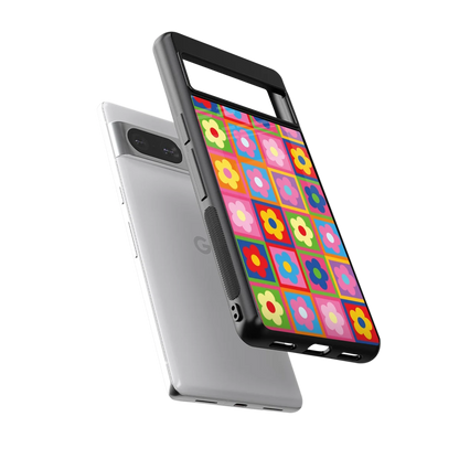 Blossom Harmony sleek google pixel 8 cover with tempered glass back and TPU edges