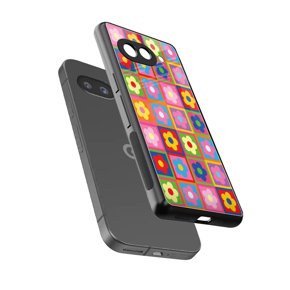 Blossom Harmony sleek google pixel 10a cover with tempered glass back and TPU edges