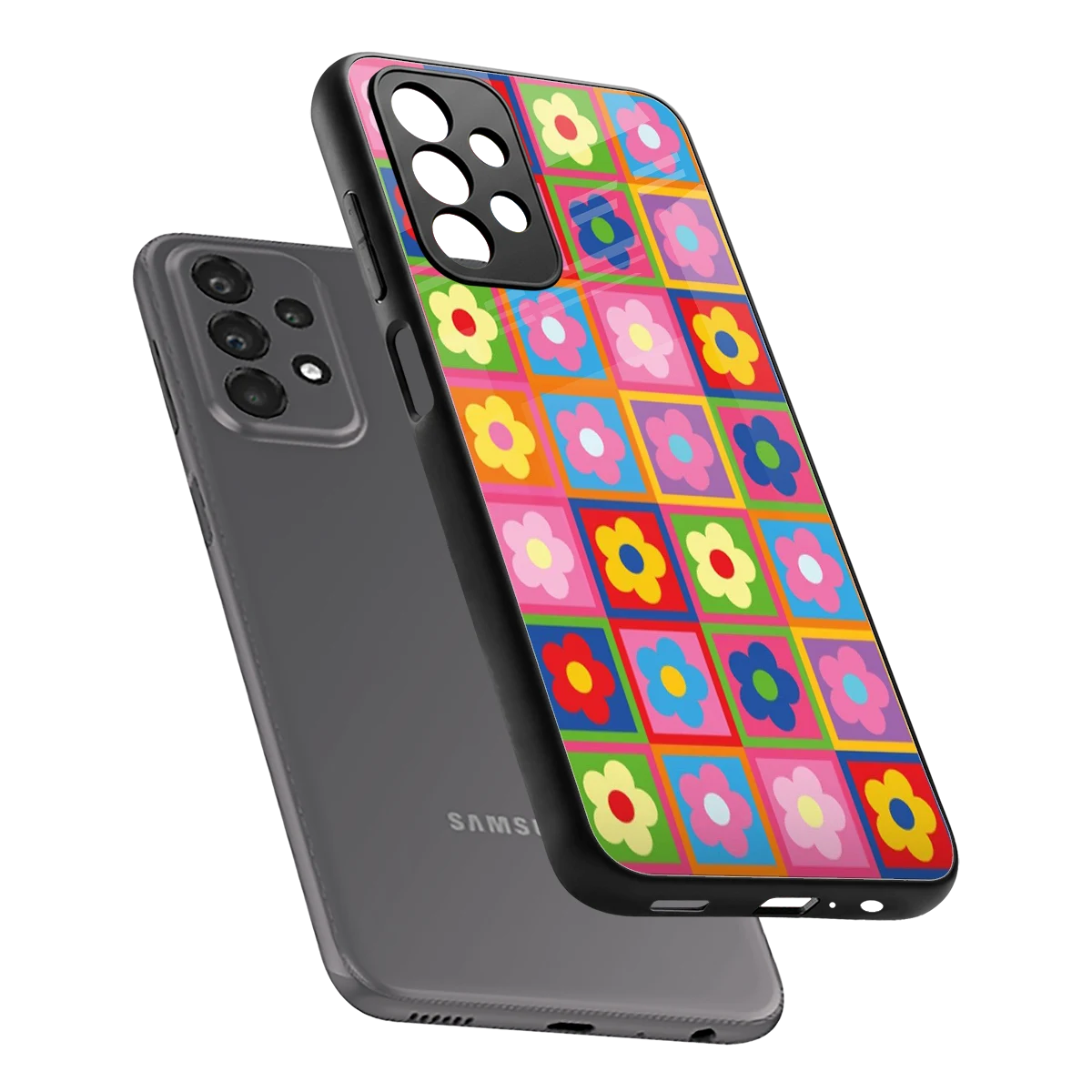 Blossom Harmony sleek samsung galaxy a23 cover with tempered glass back and TPU edges