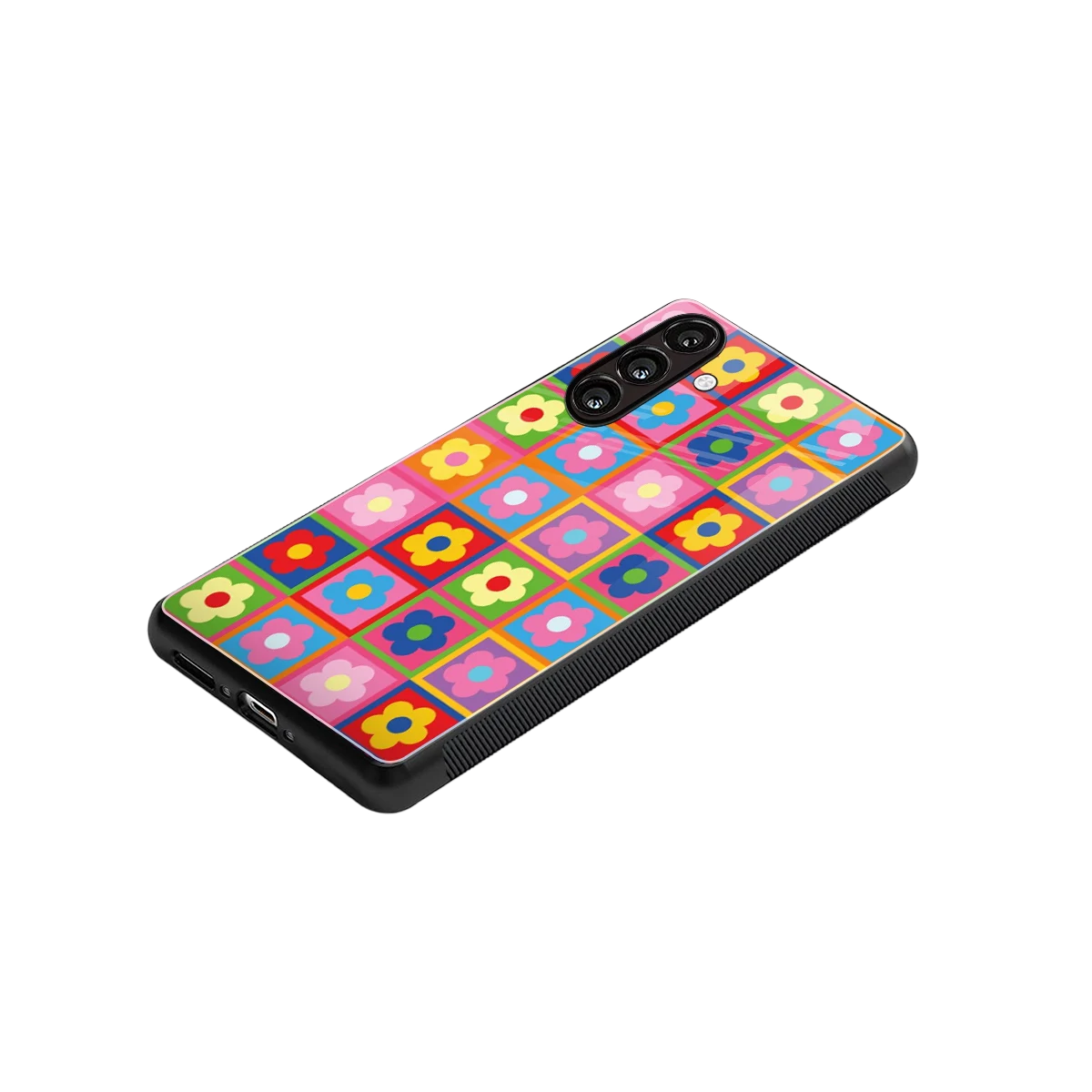 Blossom Harmony stylish phone case for samsung galaxy a14 5g | glossy glass and slim fit