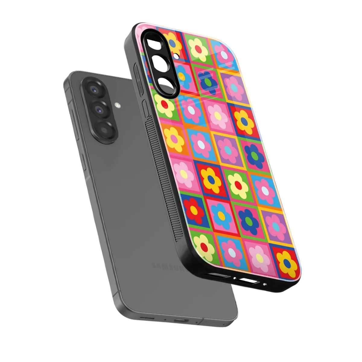 Blossom Harmony sleek samsung galaxy a17 5g cover with tempered glass back and TPU edges