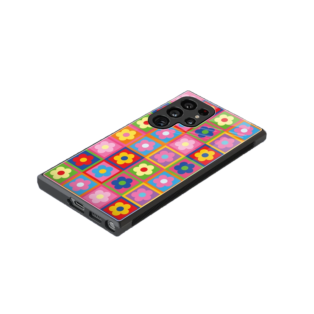 Blossom Harmony stylish phone case for samsung galaxy s24 ultra | glossy glass and slim fit
