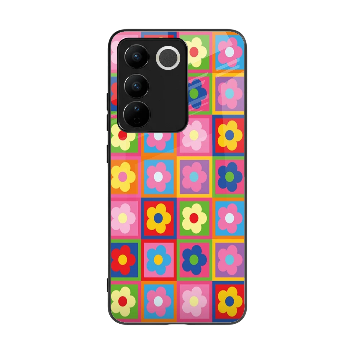 Blossom Harmony back phone cover | glass case for vivo v27 5g