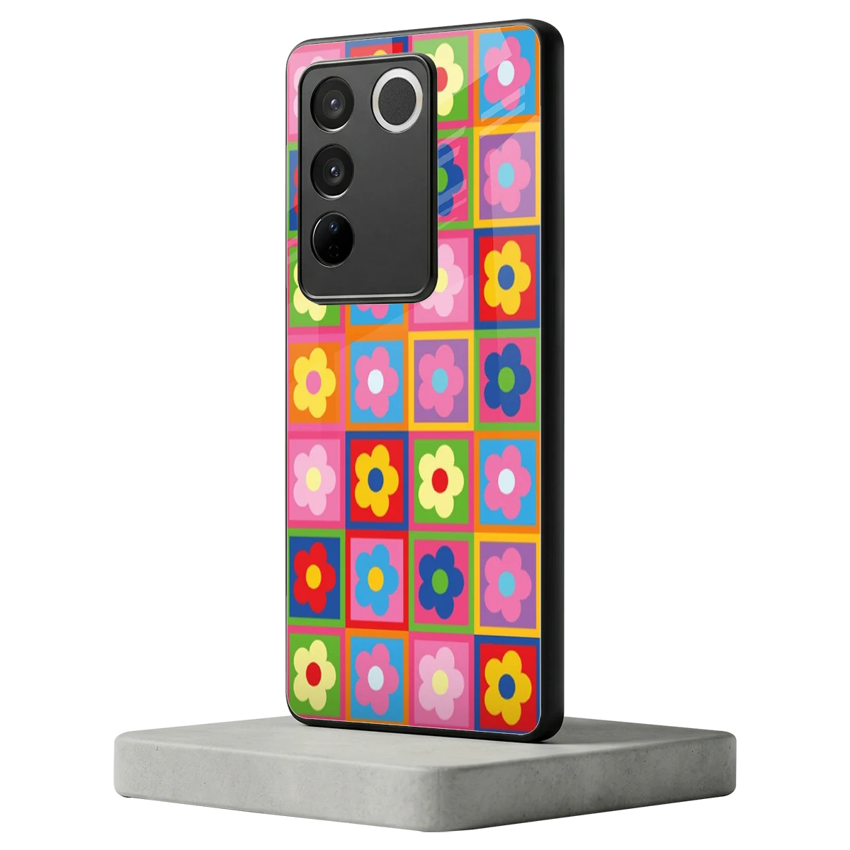 Blossom Harmony vivo v27 5g mobile cover | shockproof glass phone case