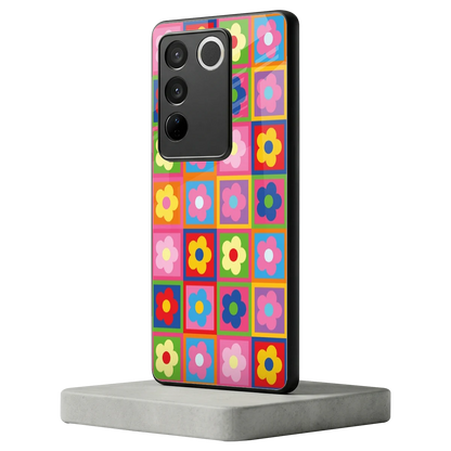 Blossom Harmony vivo v27 5g mobile cover | shockproof glass phone case
