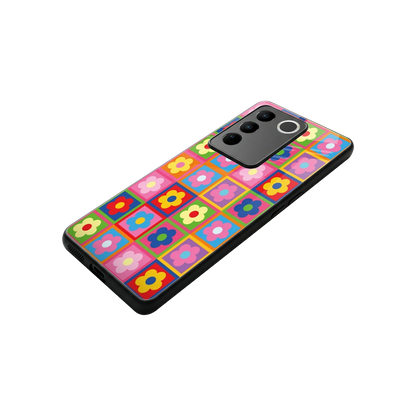 Blossom Harmony stylish phone case for vivo v27 5g | glossy glass and slim fit
