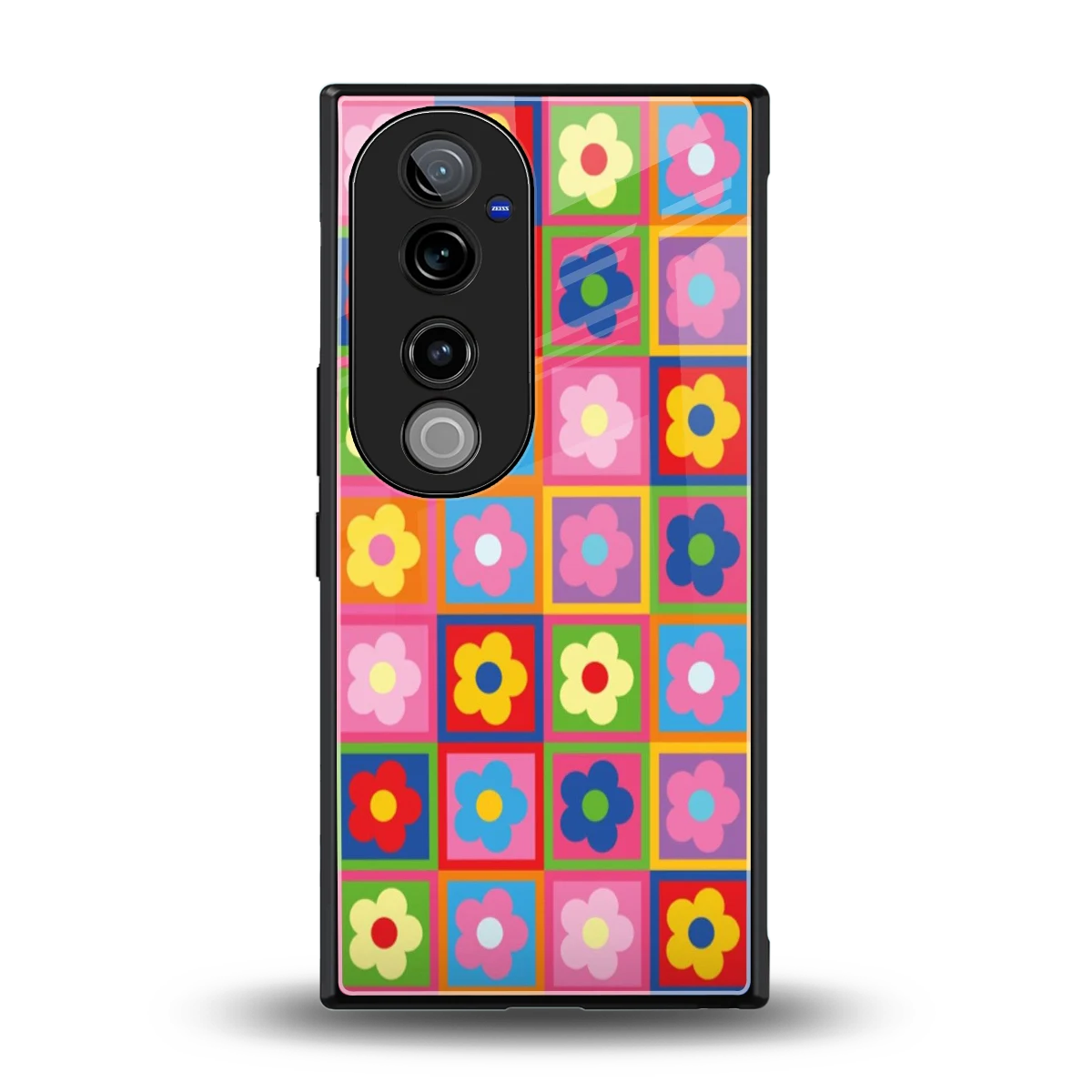 Blossom Harmony back phone cover | glass case for vivo v40 pro