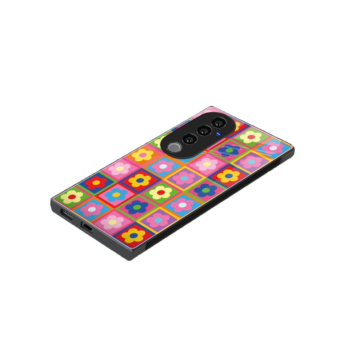 Blossom Harmony stylish phone case for vivo v40 pro | glossy glass and slim fit