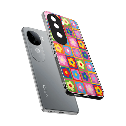 Blossom Harmony sleek vivo v40e cover with tempered glass back and TPU edges