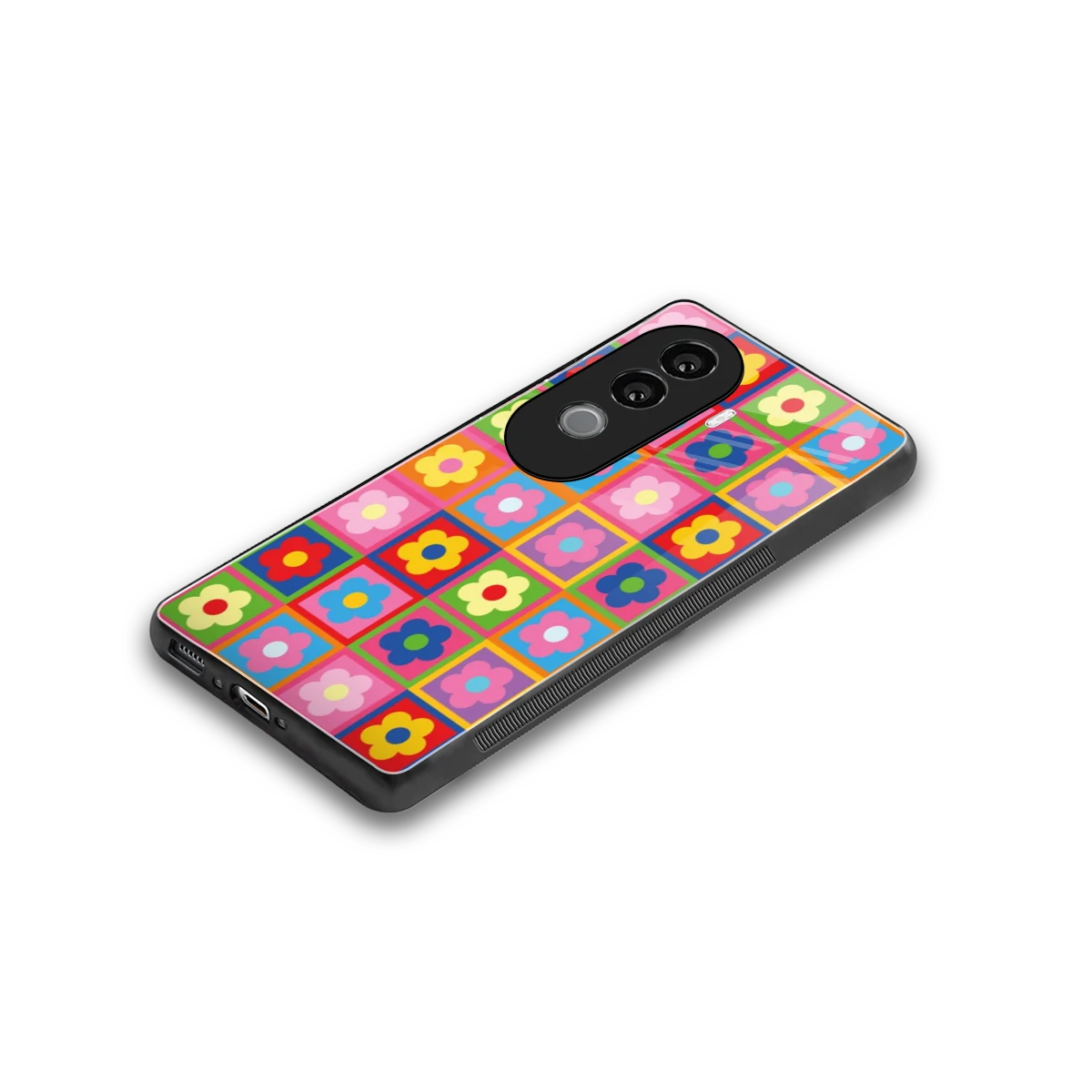 Blossom Harmony stylish phone case for vivo v40e | glossy glass and slim fit