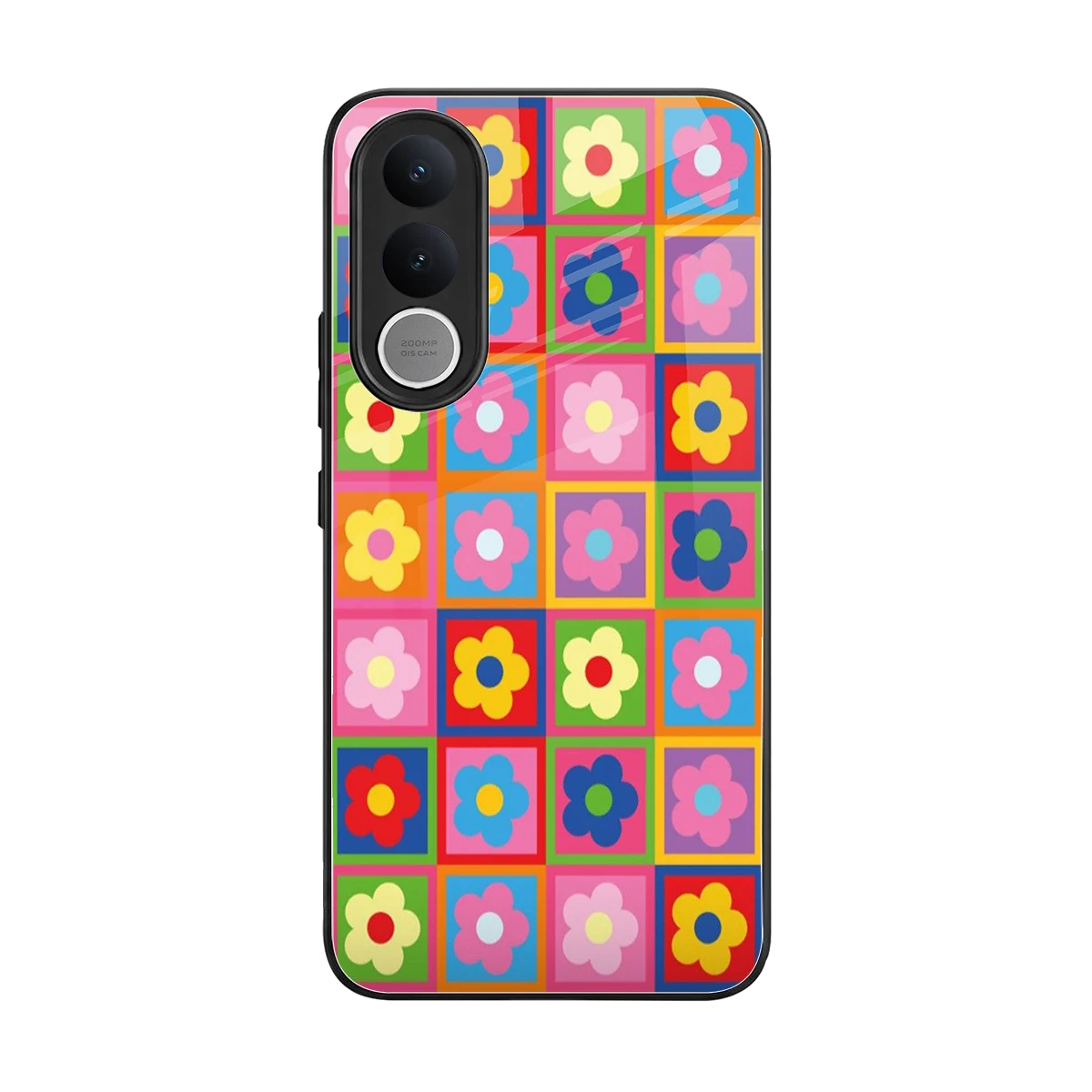 Blossom Harmony back phone cover | glass case for vivo v70 fe