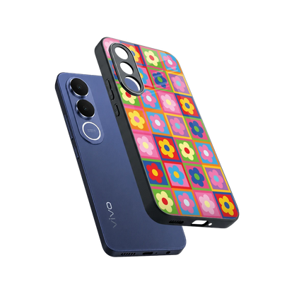 Blossom Harmony sleek vivo v70 fe cover with tempered glass back and TPU edges