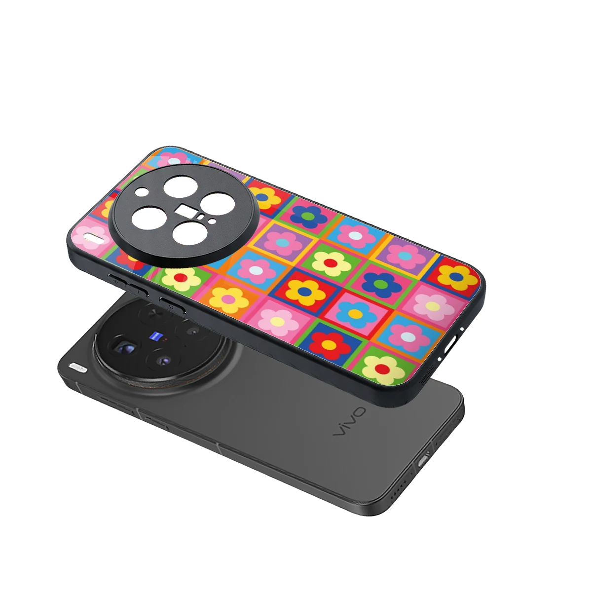 Blossom Harmony sleek vivo x300 pro cover with tempered glass back and TPU edges