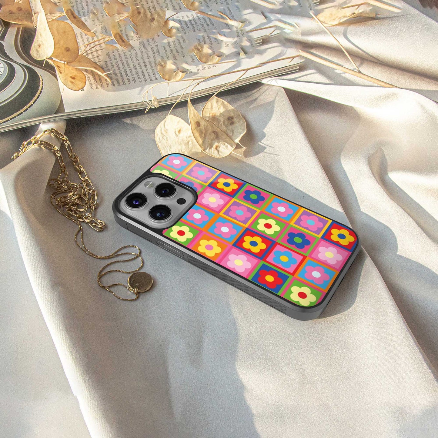Blossom Harmony Phone Case for Iphone 16 | Glass Case