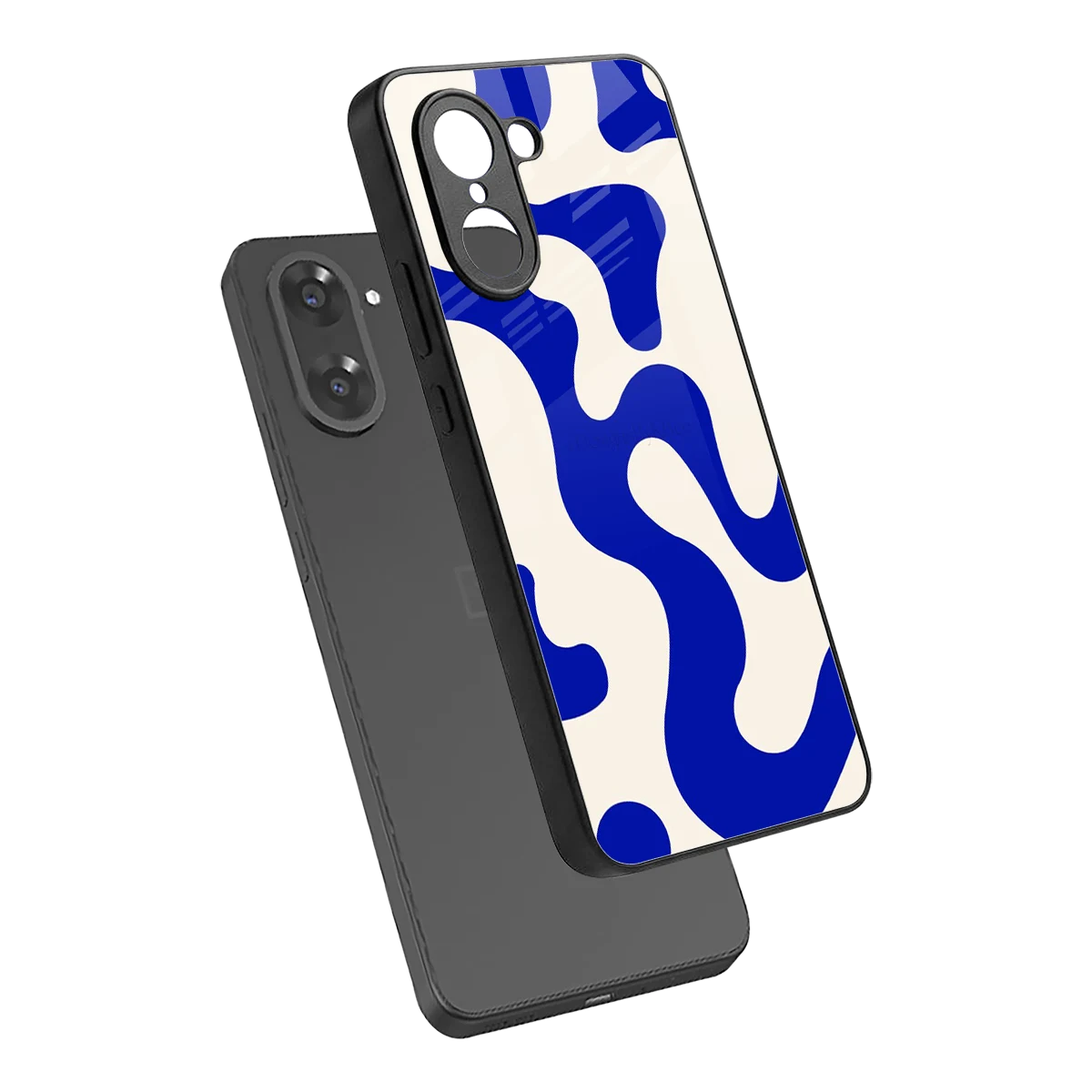 Blue Drift sleek oneplus nord ce5 5g cover with tempered glass back and TPU edges