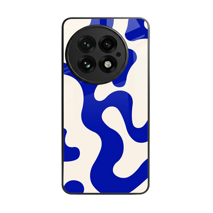 Blue Drift back phone cover | glass case for oneplus 13