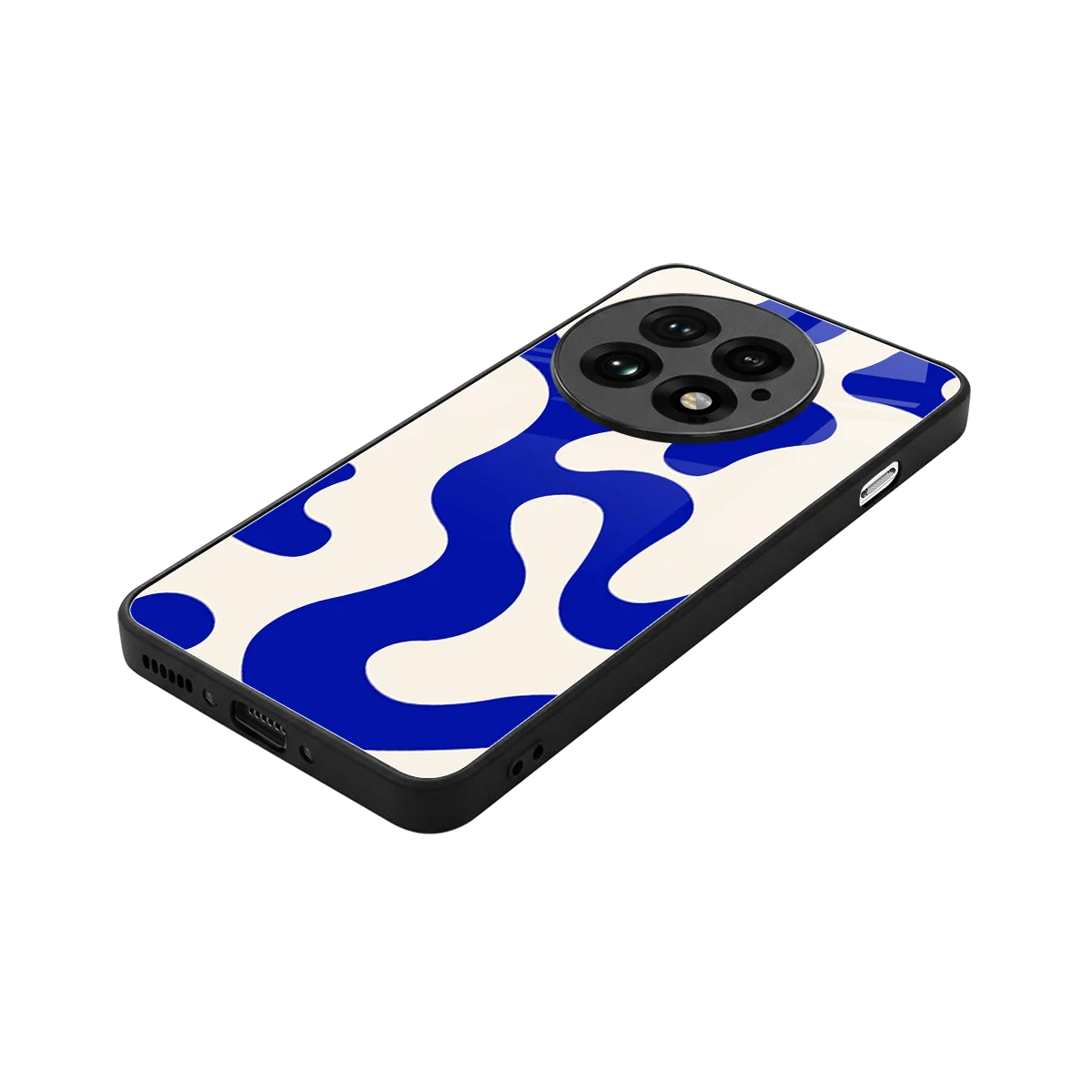 Blue Drift stylish phone case for oneplus 13 | glossy glass and slim fit