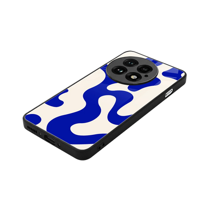 Blue Drift stylish phone case for oneplus 13 | glossy glass and slim fit