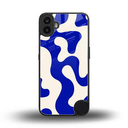 Blue Drift back phone cover | glass case for cmf nothing phone 1