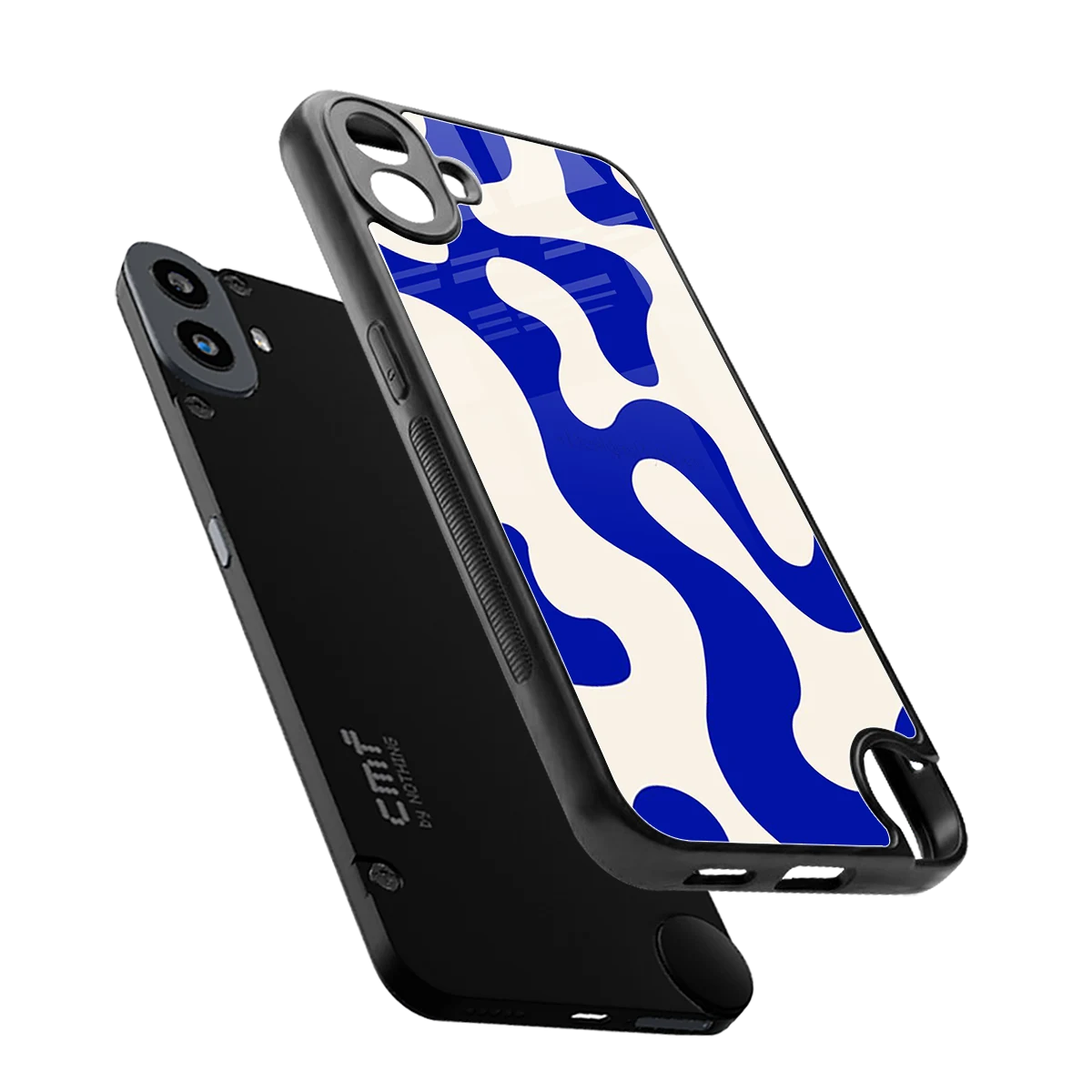 Blue Drift sleek cmf nothing phone 1 cover with tempered glass back and TPU edges