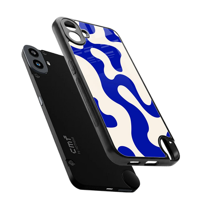 Blue Drift sleek cmf nothing phone 1 cover with tempered glass back and TPU edges