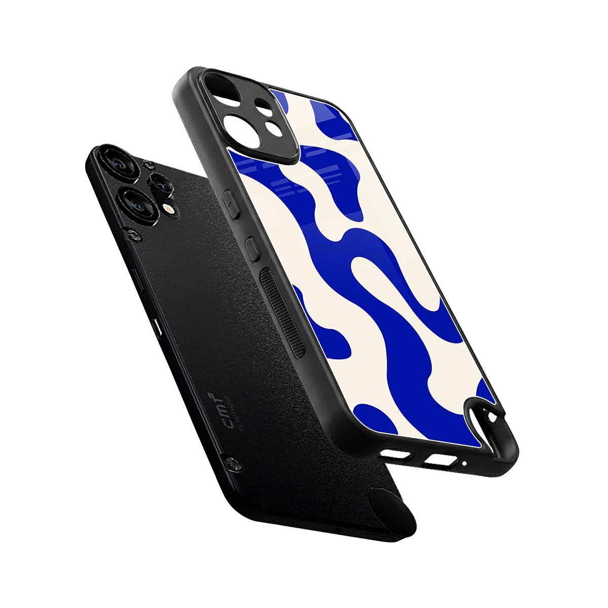 Blue Drift sleek cmf nothing phone 2 pro cover with tempered glass back and TPU edges