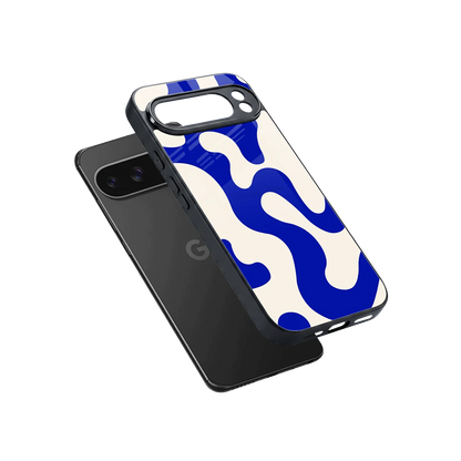 Blue Drift sleek google pixel 10 pro xl cover with tempered glass back and TPU edges