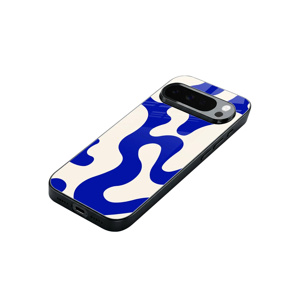 Blue Drift stylish phone case for google pixel 10 pro xl | glossy glass and slim fit