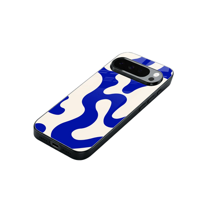 Blue Drift stylish phone case for google pixel 10 pro xl | glossy glass and slim fit