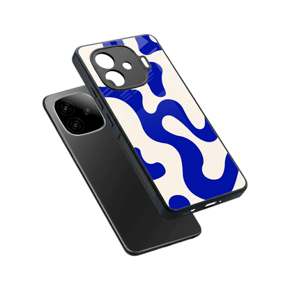 Blue Drift sleek iqoo neo 10r 5g cover with tempered glass back and TPU edges
