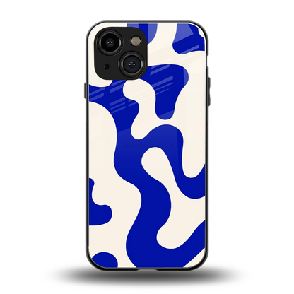 Blue Drift back phone cover | glass case for iphone 13 mini