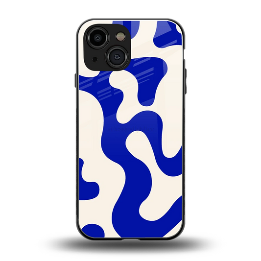 Blue Drift back phone cover | glass case for iphone 13 mini