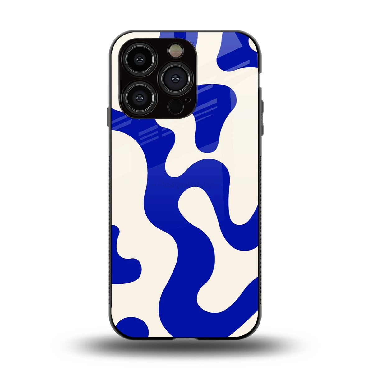 Blue Drift back phone cover | glass case for iphone 13 pro