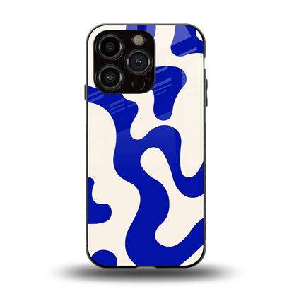 Blue Drift back phone cover | glass case for iphone 13 pro