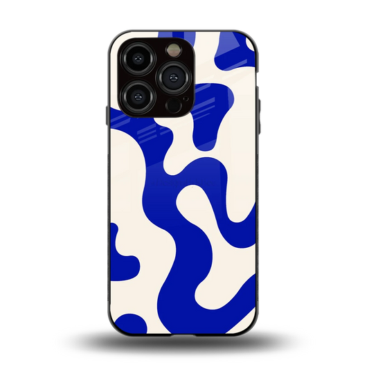 Blue Drift back phone cover | glass case for iphone 13 pro