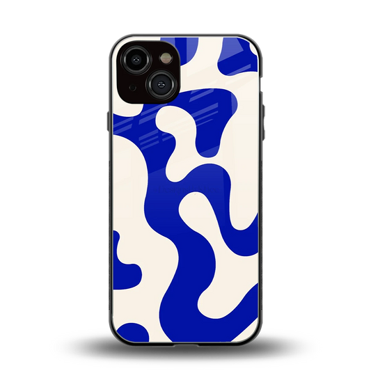 Blue Drift back phone cover | glass case for iphone 13