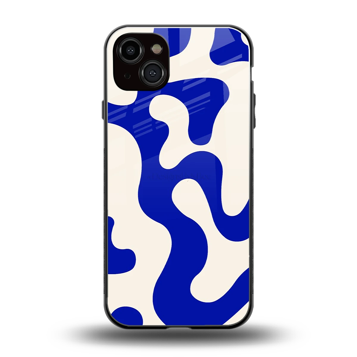 Blue Drift back phone cover | glass case for iphone 15 plus