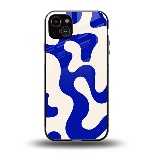 Blue Drift back phone cover | glass case for iphone 15 plus