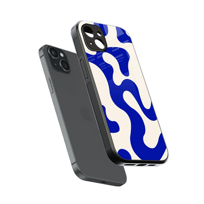 Blue Drift sleek iphone 15 plus cover with tempered glass back and TPU edges