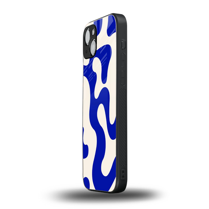 Blue Drift iphone 15 plus mobile cover | shockproof glass phone case