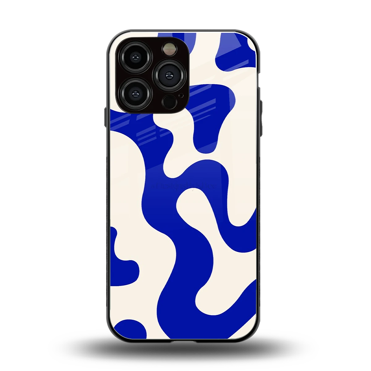 Blue Drift back phone cover | glass case for iphone 15 pro max