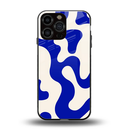 Blue Drift back phone cover | glass case for iphone 15 pro max