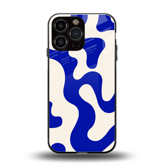 Blue Drift back phone cover | glass case for iphone 15 pro max