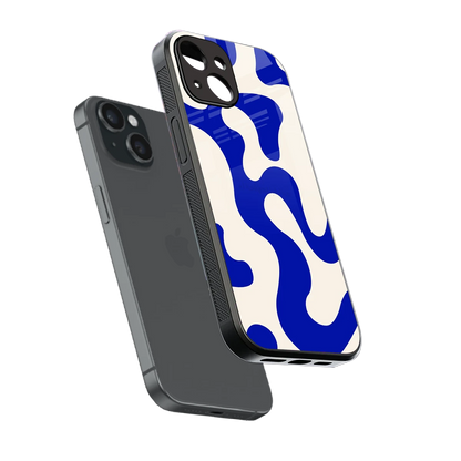 Blue Drift sleek iphone 15 cover with tempered glass back and TPU edges