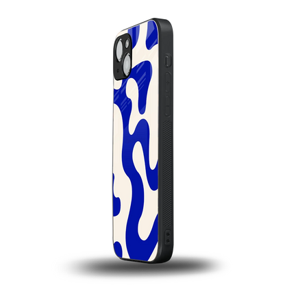 Blue Drift iphone 15 mobile cover | shockproof glass phone case