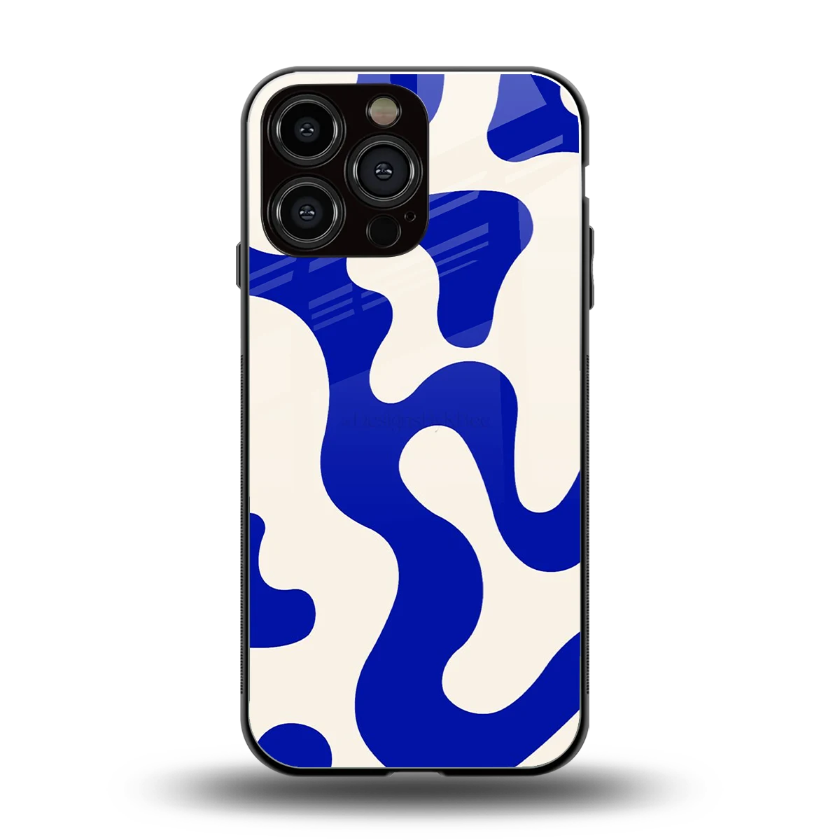 Blue Drift back phone cover | glass case for iphone 16 pro max